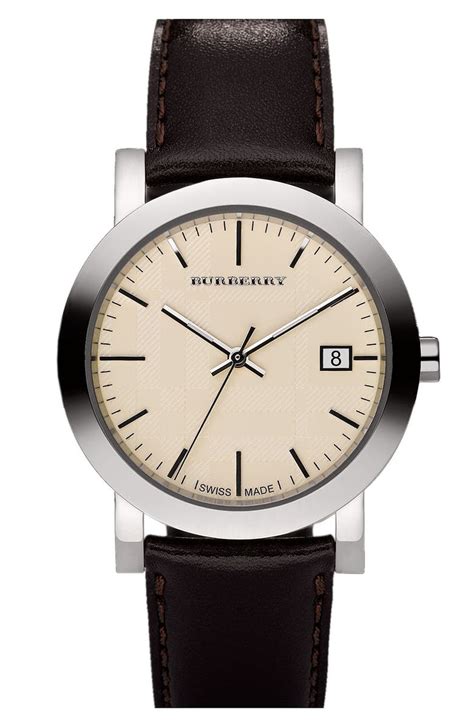 burberry mens watch leather strap replacement